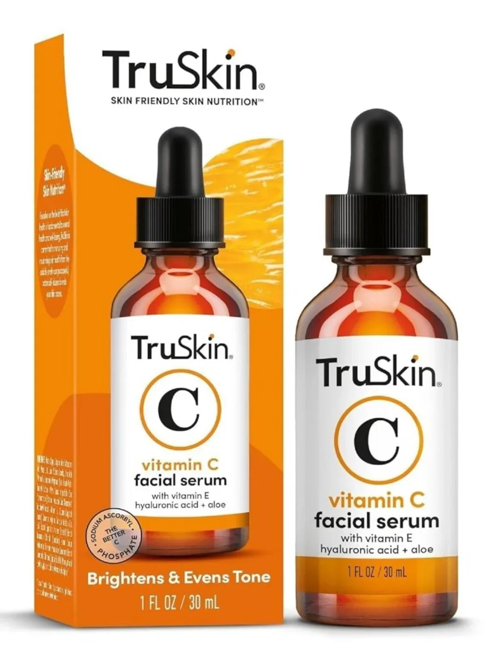 TruSkin Brightening Vitamin C Serum for Face with Hyaluronic Acid, 1 fl oz
